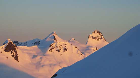 And, evening glow on Mt. Fee