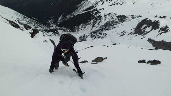 The last few steps to the "summit"