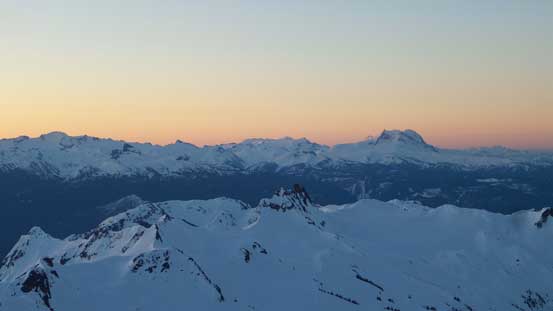 Mt. Garibaldi massif on the right horizon