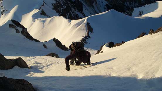 And then, dropping into the steeps on the south face