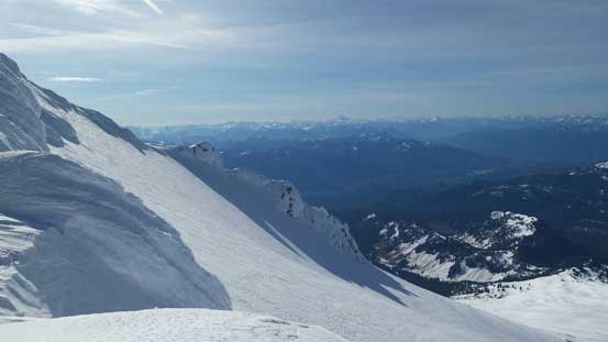 Looking across the south face