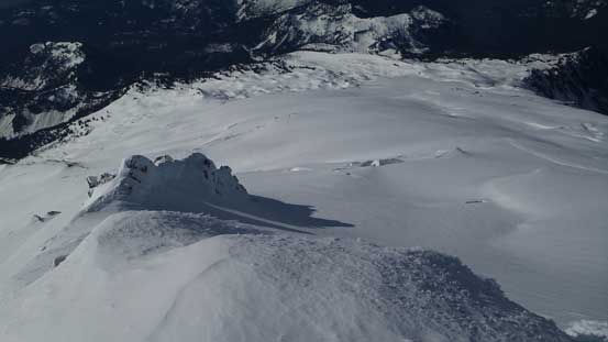 Looking down the Squak Glacier