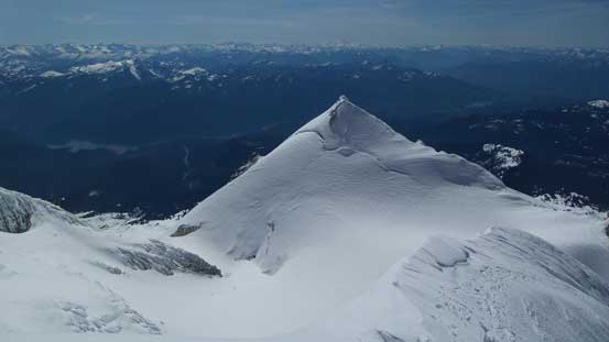 Looking down into the Sherman Crater (and Sherman Peak)