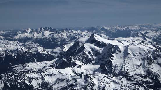 The beautiful Mt. Shuksan in the foreground. Now looking not nearly as mighty. 