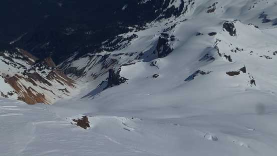 One of the many glaciers surrounding Mt. Baker