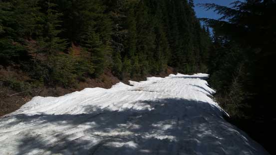 The road plod near the end