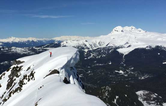Me on the lower summit. Photo by Vlad
