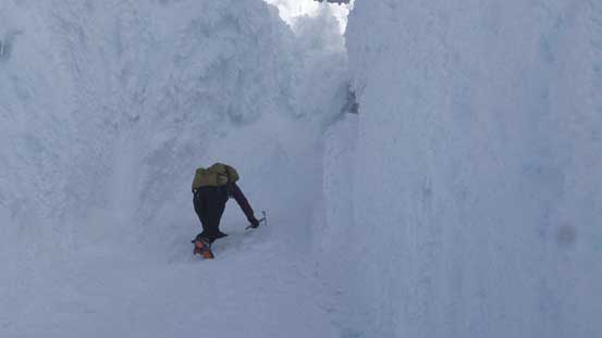 A climber tackling the Pearly Gate