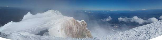 Partial summit panorama from Mt. Hood. Click to view large size.