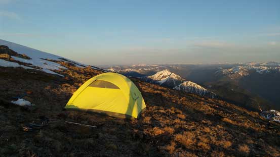 My tent high on Mt. Outram