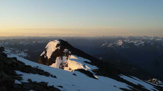 Plodding up the final summit ridge