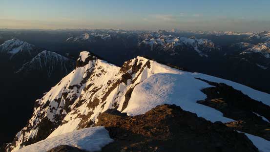 Looking back from the false summit
