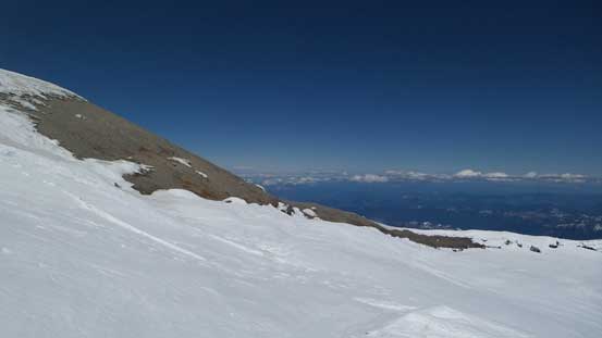 Plodding across the crater towards Columbia Crest