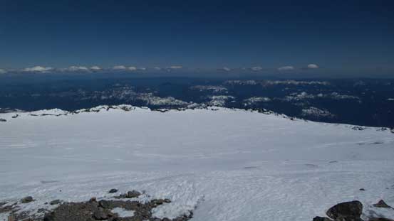 The summit crater and the Columbia Crest