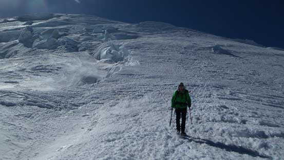 Down the trickiest part now. Rope was off..