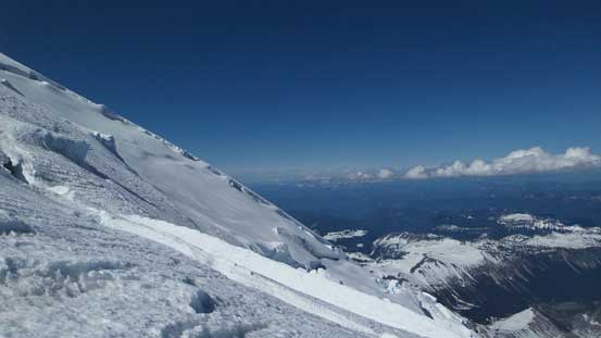 Looking across the very fractured Emmons Glacier