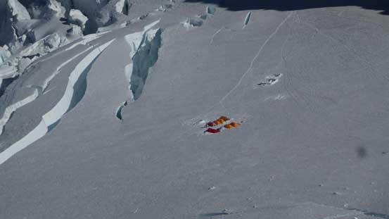 Zooming-in of the camp on Ingraham Flats