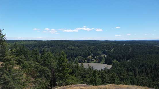 A typical view looking south onto the broad but flat Whidbey Island