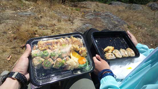 Our lunch was special - Wasabi Sushi brought from Seattle Downtown