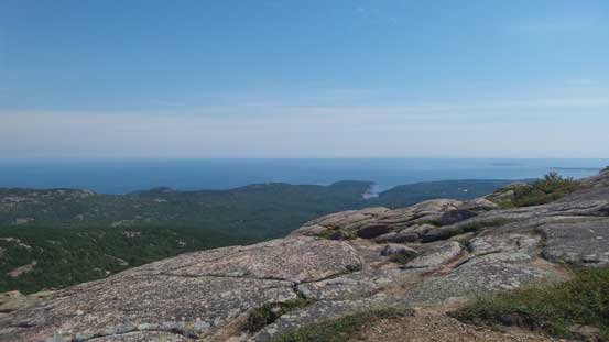 Looking towards the Atlantic Ocean. Otter Point and Otter Cove right of center