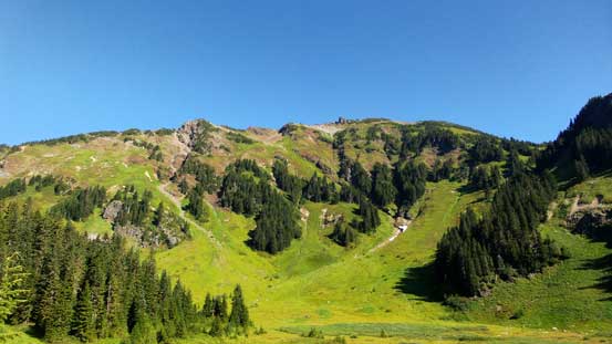 The bowl/cirque on the south flanks of Cheam Peak