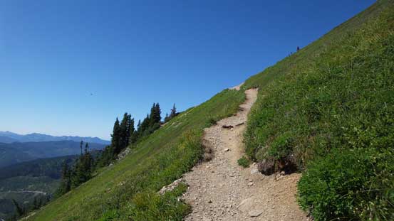 Lots of switchbacks. Nothing too steep