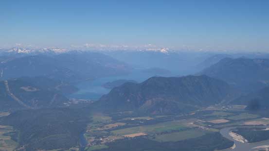 Harrison Lake to the north. The bump in front is Bear Mountain, now looking tiny.