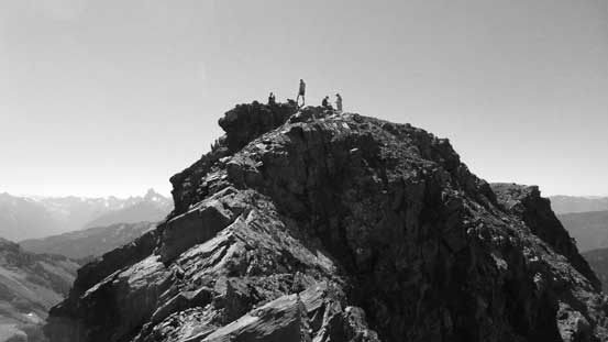 I wondered around a bit. This is looking back towards the summit