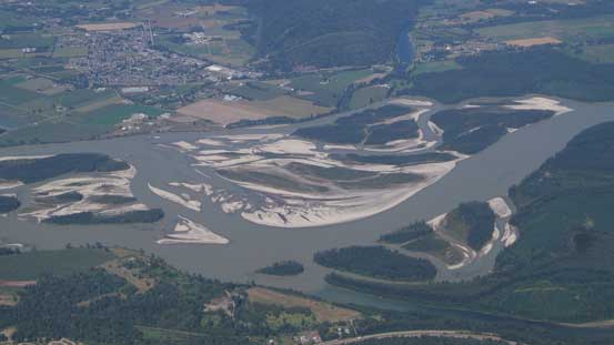 Fraser River and some braided sections