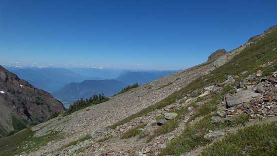 Looking across the slope