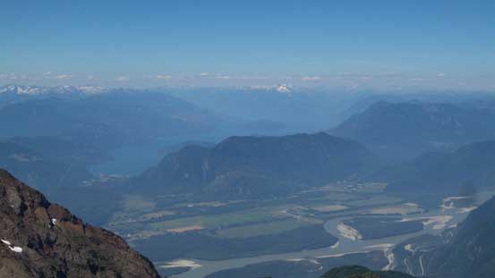Harrison Lake to the north. Bear Mountain is that bump in front.