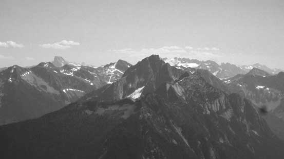 Mt. Rexford at center, with Luna Peak behind on the left skyline
