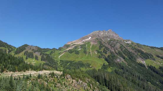 Back to the parking lot, looking back at Lady Peak