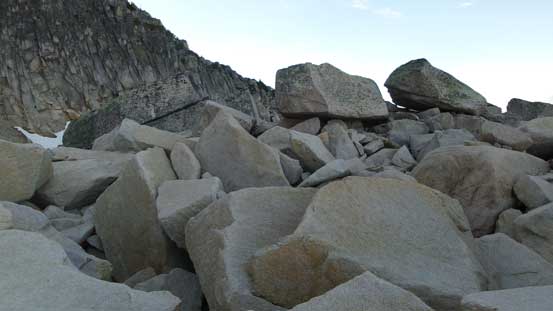 An idea of the boulder field....