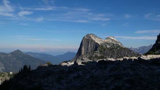 Looking back at Illusion Peaks. As far as I know they aren't often climbed...