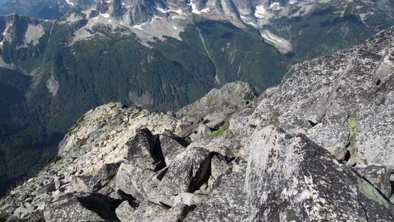 This is the easier section of the ridge
