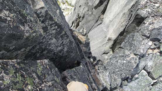 Just stepped across, looking down...