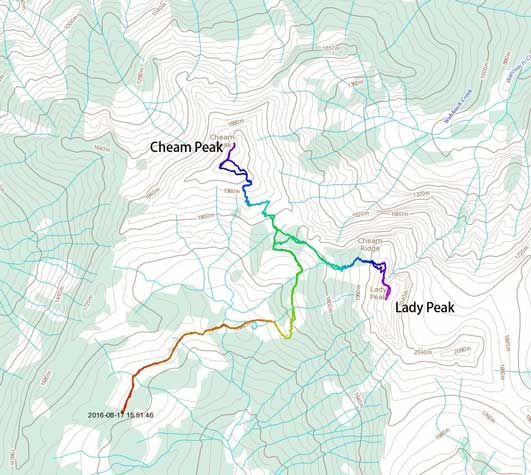 Cheam Peak and Lady Peak scramble route