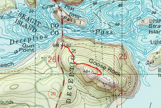 Goose Rock hiking route