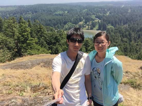 Yujia and myself on the summit of Goose Rock