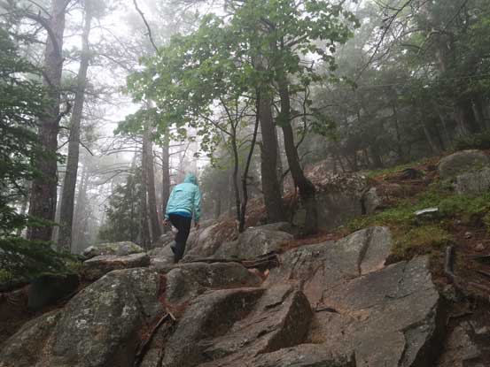 Hiking up some typical rocky stuffs