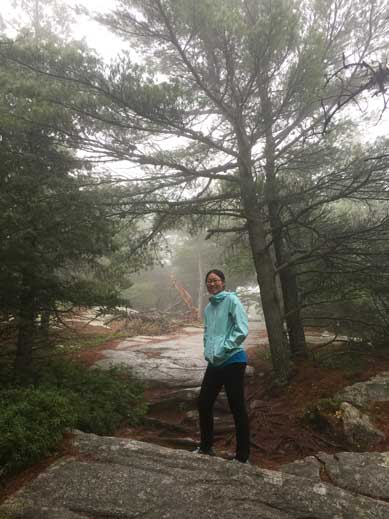 Yujia enjoying the hike