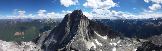 Partial summit panorama from North Nesakwatch Spire. Click to view large size.