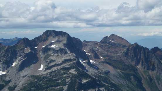 Crossover Peak and Mt. MacFarlane just across the valley 
