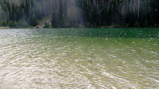 The water in Lightning Lake was crystal clear