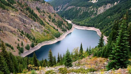 Gaining height rapidly. Thunder Lake is still looking very beautiful. 