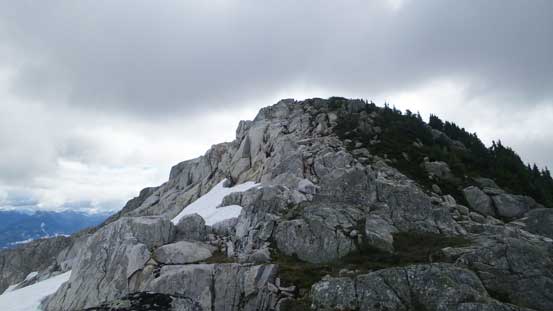 The ridge levelled out here