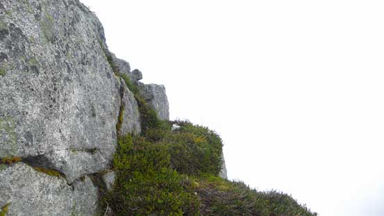 The typical scrambling on the summit block. 