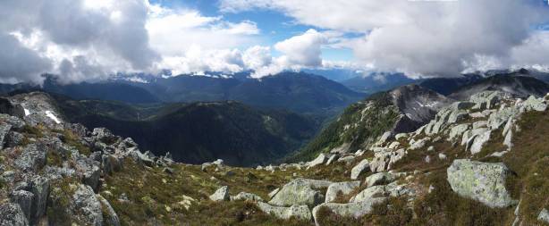 Another panorama from the summit. Click to view large size.