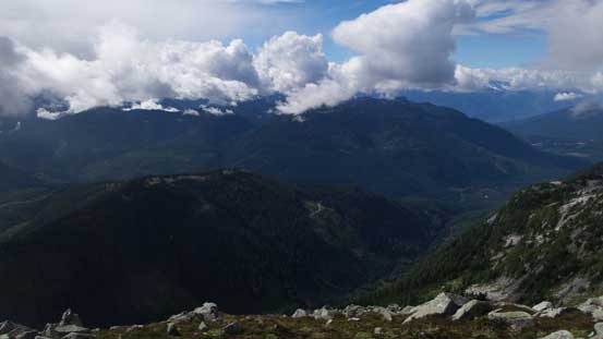 This is the valley I drove up. Mamquam FSR way down below